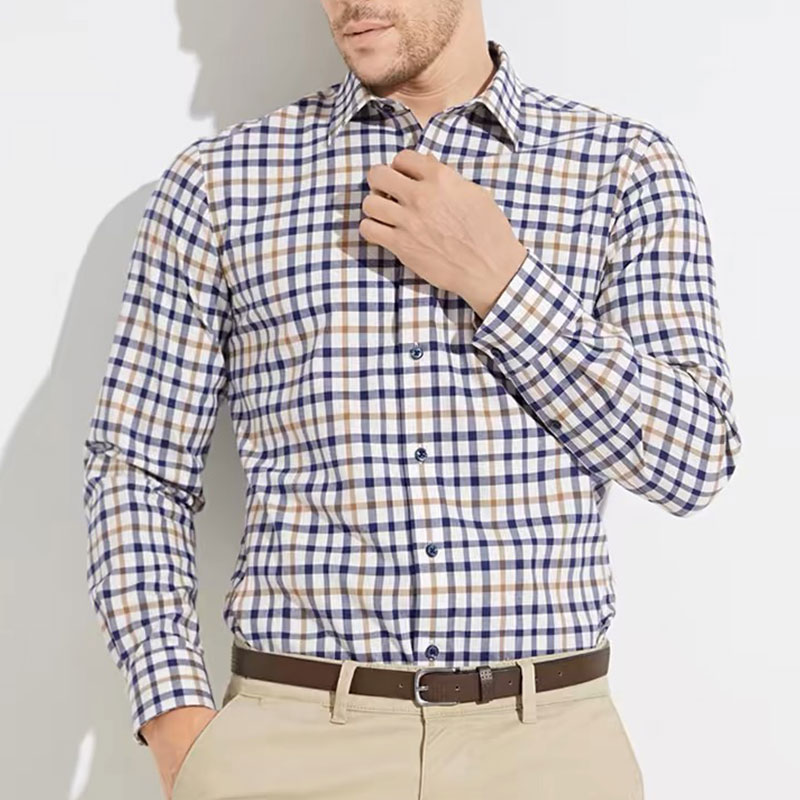 Men Formal Wear Summer - قميص رجالي بأكمام طويلة ، قطن