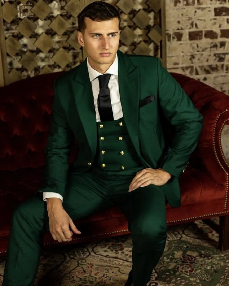 Men Formal Wear Shop - بدلة رجالية كلاسيكية خضراء رسمية للزفاف،