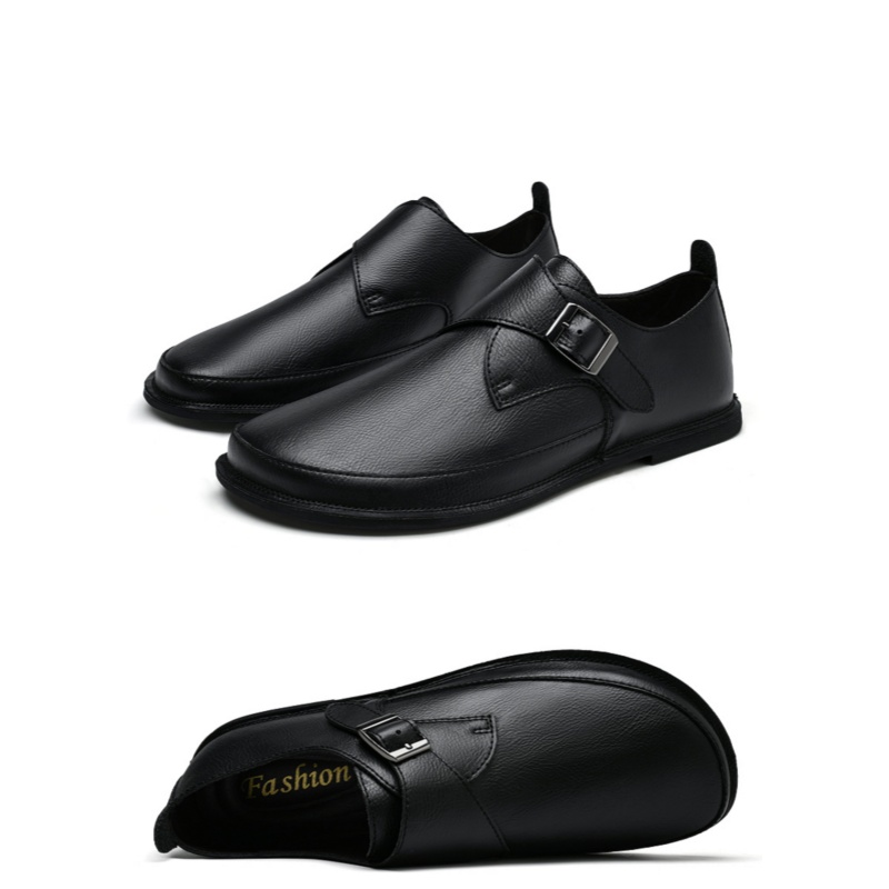Formal Men Daily Wear Shoes - أحذية رجالية من الجلد بتصميم مونك،