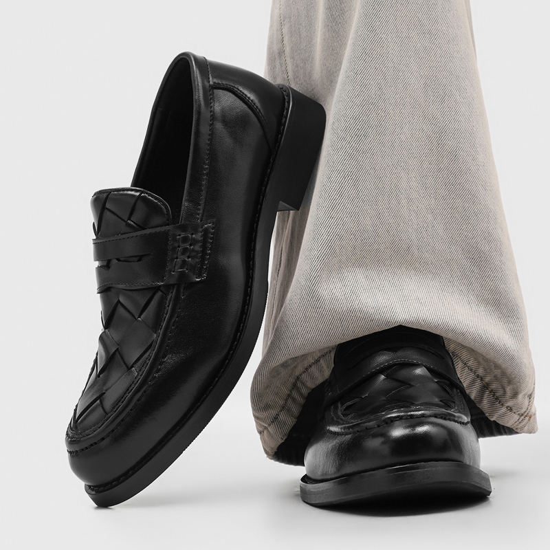 Formal Men Daily Wear Shoes - أحذية رجالية يدوية الصنع منسوجة بنمط
