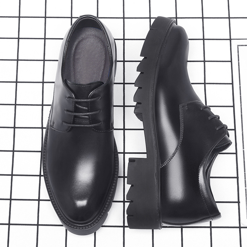 Formal Men Daily Wear Shoes - أحذية رجالية رسمية سوداء من الجلد