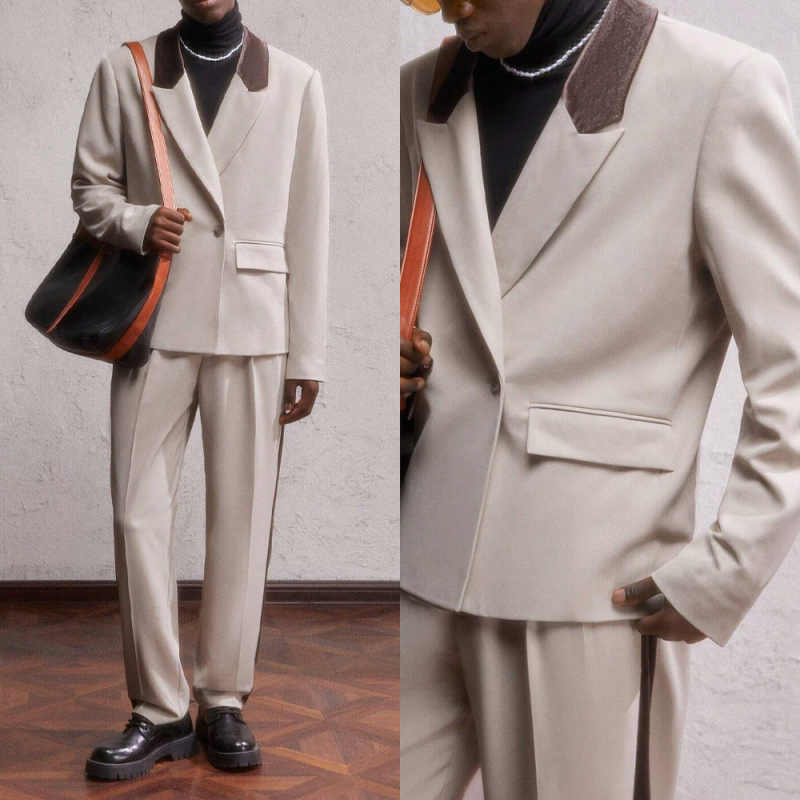 Men Formal Wear Shop - بدلة رجالية بسيطة من قطعتين (جاكيت