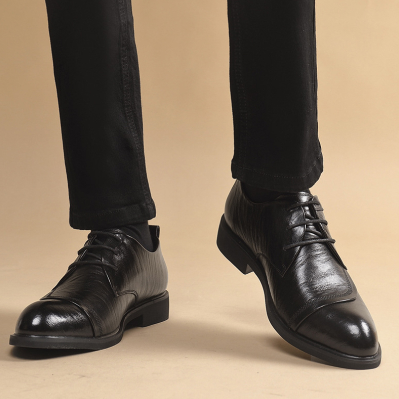أحذية أكسفورد جلدية بتفاصيل مس - مراجعة Formal Men Daily Wear Shoes وسعره