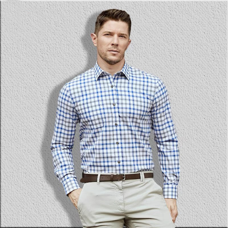 قميص رجالي بأكمام طويلة ، قطن  - مراجعة Men Formal Wear Summer وسعره