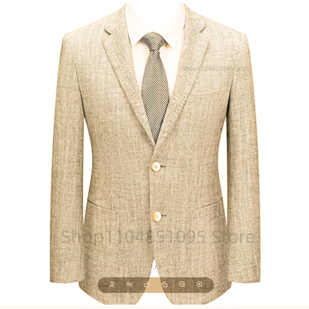 سترة بدلة رجالية ضيقة من الكتا - مراجعة Men Formal Wear Summer وسعره