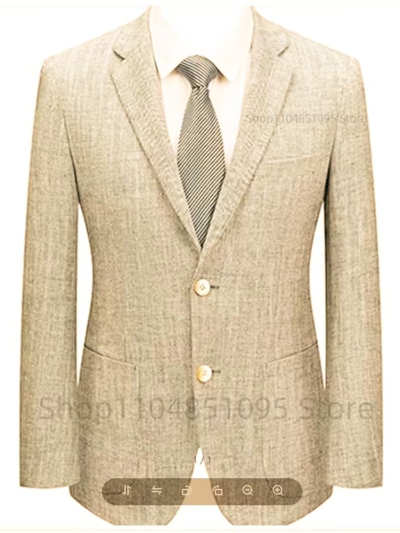 سترة بدلة رجالية ضيقة من الكتا - مراجعة Men Formal Wear Summer وسعره