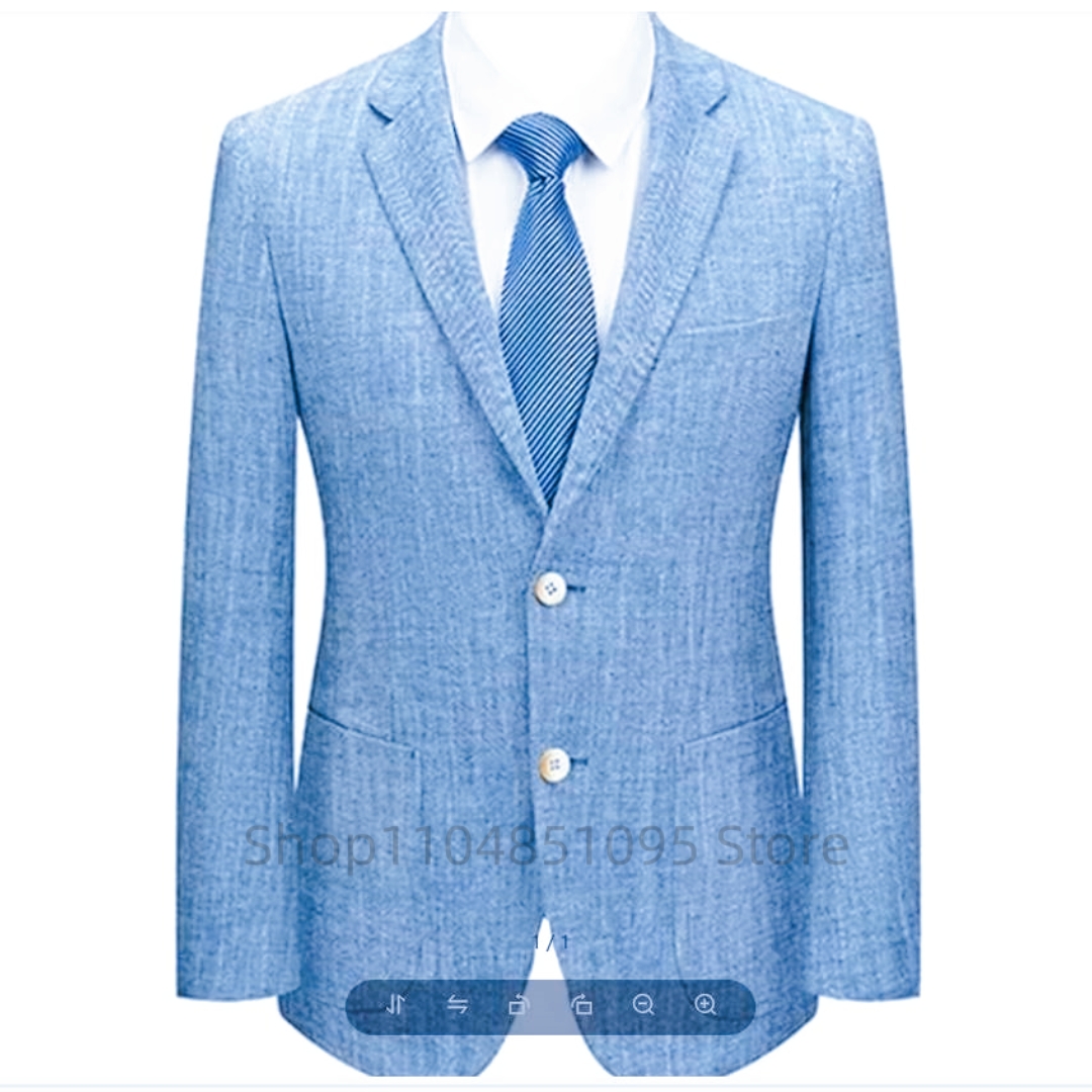 سترة بدلة رجالية ضيقة من الكتا - مراجعة Men Formal Wear Summer وسعره