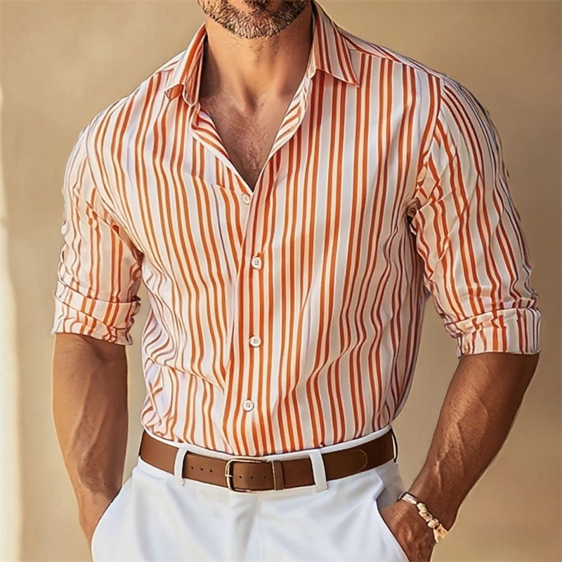قميص رجالي رسمي بياقة مخططة وأ - مراجعة Men Formal Wear Shop وسعره