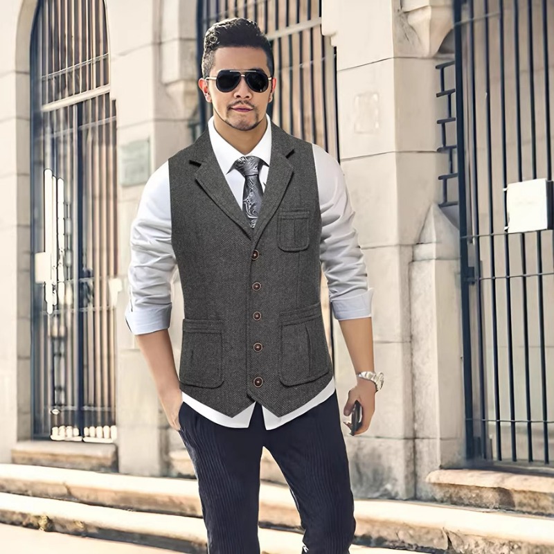 صدرية بدلة رجالية من التويد بن - مراجعة Men'S Vintage Formal Wear وسعره