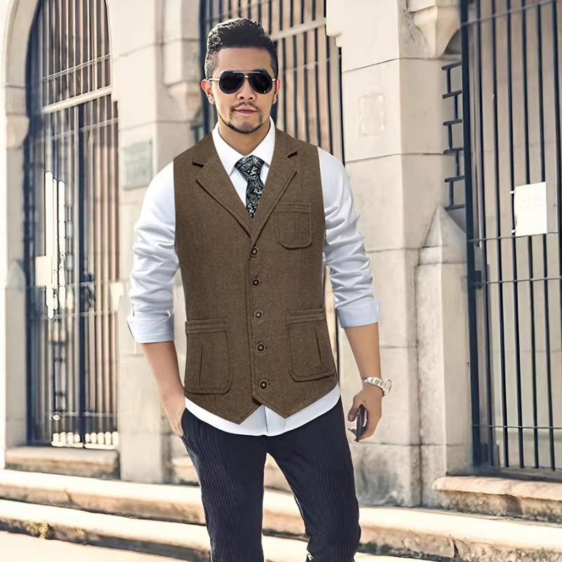 صدرية بدلة رجالية من التويد بن - مراجعة Men'S Vintage Formal Wear وسعره