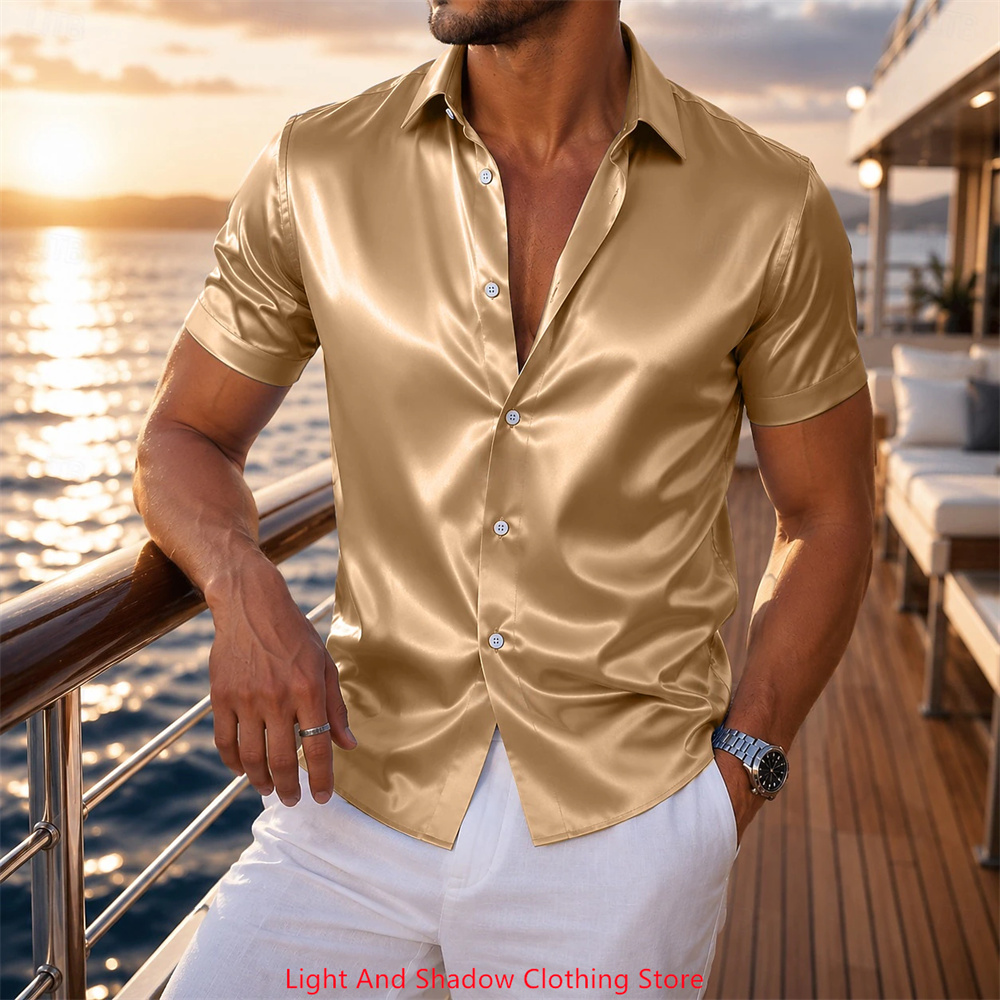 قميص رجالي قصير الأكمام من الس - مراجعة Men Formal Wear Summer وسعره