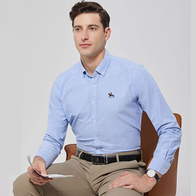 قميص أكسفورد طويل الأكمام للرج - مراجعة Large Men Formal Wear وسعره