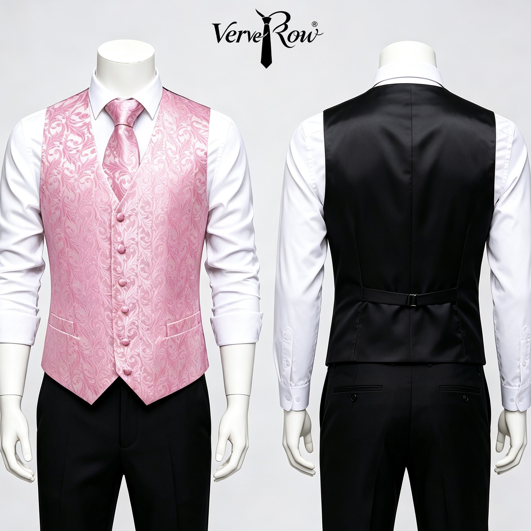 ربطة عنق وردية للرجال مع منديل - مراجعة Men'S Formal Wear Ties وسعره