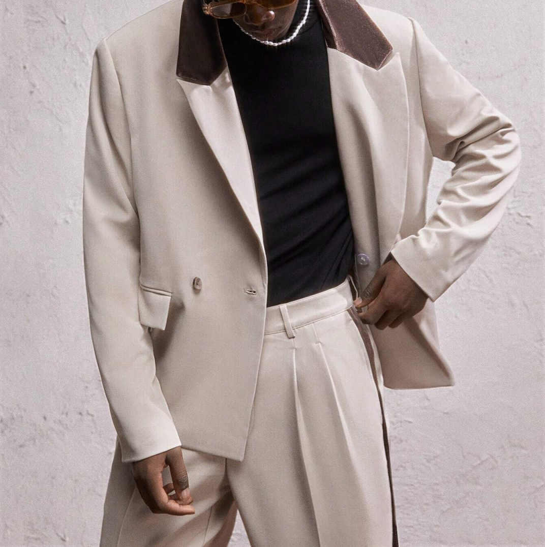 بدلة رجالية بسيطة من قطعتين (ج - مراجعة Men Formal Wear Shop وسعره