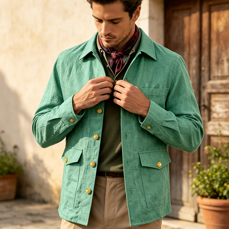 جاكيت رجالي كتان عتيق بياقة مط - مراجعة Men'S Vintage Formal Wear وسعره